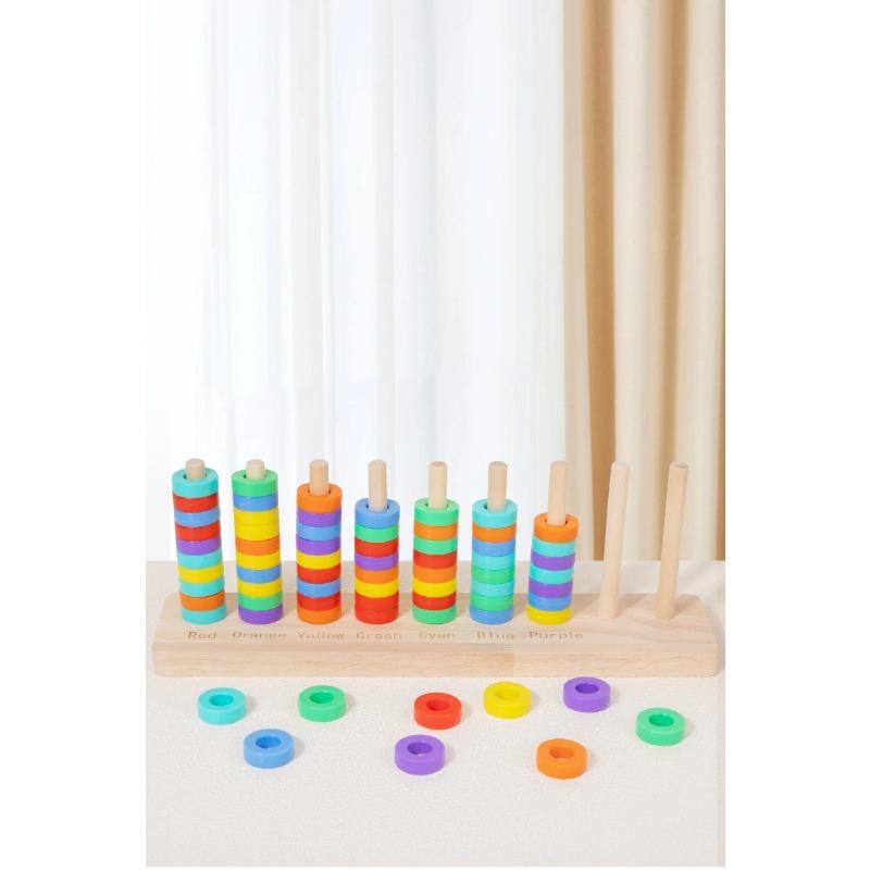 Wooden Montessori Colors Cognitive Matching Game Early Learning Educational Toys For Children Kids Logical Thinking Training