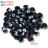 Round Lampwork Evil Eye Beads Liuli Flat Loose Fashion Jewelry For Bead Diy Handmade Bracelets Phone Charm Components