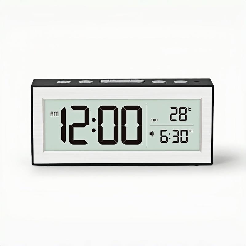 

Цифровой будильник на батарейках с подсветкой даты и температуры, ночник с неограниченным повтором сигнала, настольные часы 12/24 ч с автоматической регулировкой яркости ЖК-часы