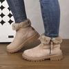 Women's Winter Snow Boots Mid-calf Fleece and Thickened Warm Cushioned Sole Slip-Resistant Winter Shoes