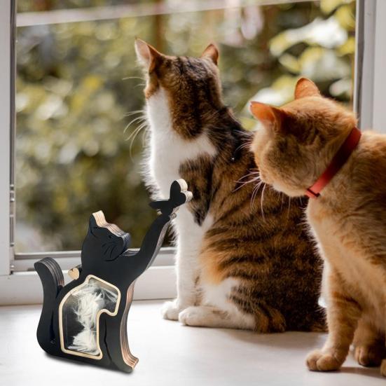 Cat Hair Keepsake Box Wooden Dog Hair Storage Box Pet