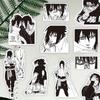 103070Pcs Cool Anime Naruto Uchiha Sasuke Stickers Cartoon Black And White Graffiti Sticker Diy Phone Stationery Laptop Decals
