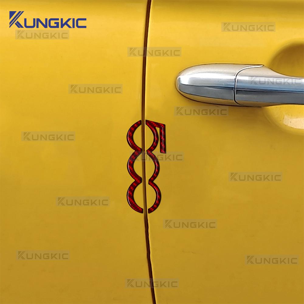 Real Soft Carbon Fiber Sticker For Fiat 500 500C 2008-2025/ For Abarth 595 695 595C 695C 2012-2025 LHD RHD Car Door Decor Trim