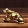Solid Chinese Retro Creative Frog Tea Pet Brass Craft Small Brassware Ornament Golden Toad