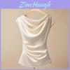 Silk Blouse For Women Summer Elegant Style With Loose Fit And Crew Neck