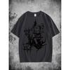 Dark Fantasy Map Print Short Sleeve T-Shirt for Men Fabric Casual Tee with Crew Neck  Breathable, Slight Stretch Material for Summer Style