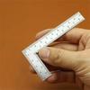 Mini Stainless Steel L-Shaped Double-Sided Precision Scale Ruler - High-Accuracy Measuring Tool for Leather Design, Metal Materi