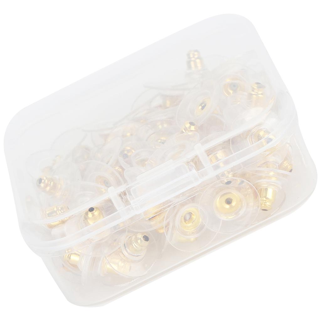 100Pcs Earring Backs Replacement Pierced Backing Stopper Boxed DIY Material Jewelry Accessories