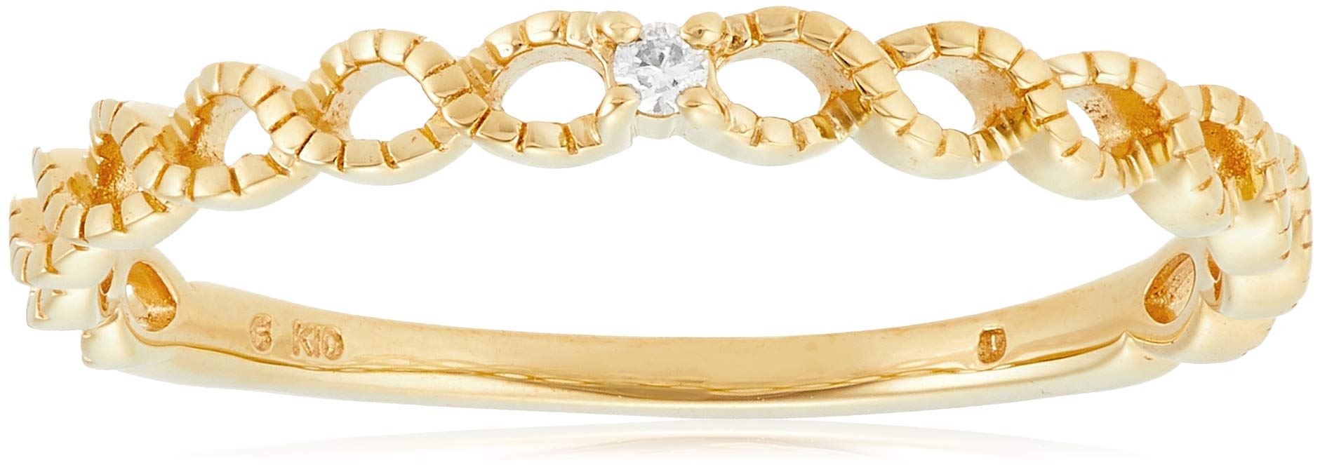 

Estelle K10 Yellow Gold Diamond Ring, 0130-1283-0015-0011, Japanese Size 11