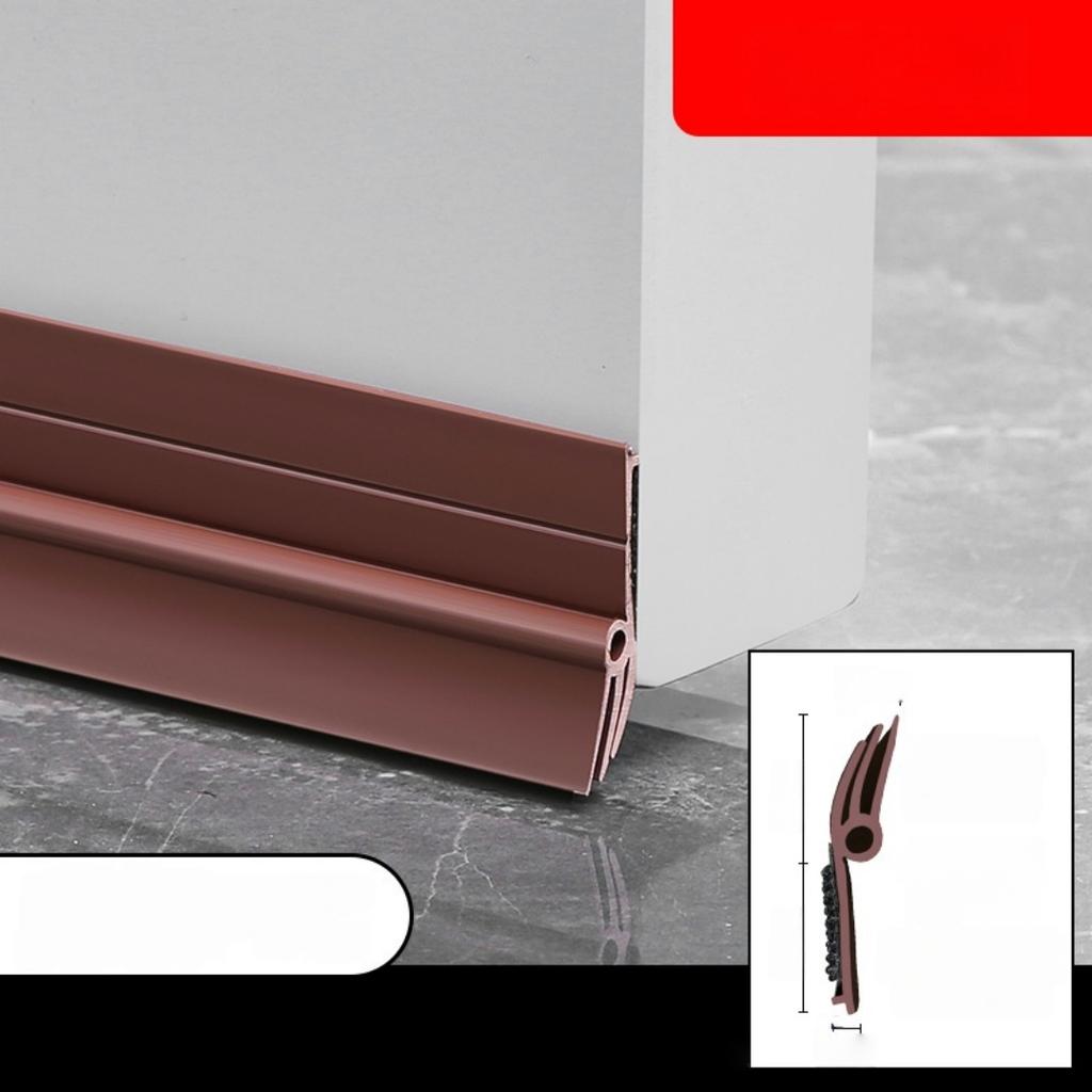 1pc Reusable Door Seal Strip Self-adhesive Removable Wind and Dust Proof Under Door Gap Weather Strip Soundproof Tape