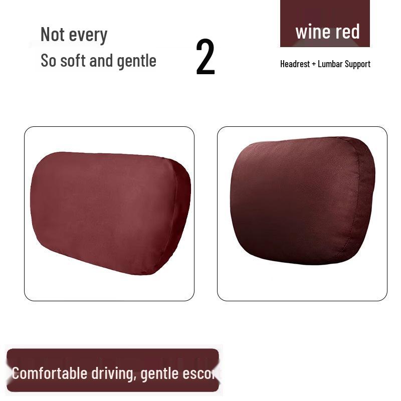 Suede Lumbar Support Pillow for Maybach - Original Neck and Headrest Cushion