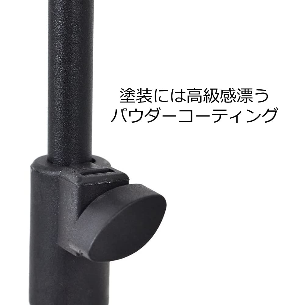 KC Kyoritz Music Stand, Lightweight Aluminum, Foldable, Compact Design, MS-1ALBK, Black (Soft Case Included)