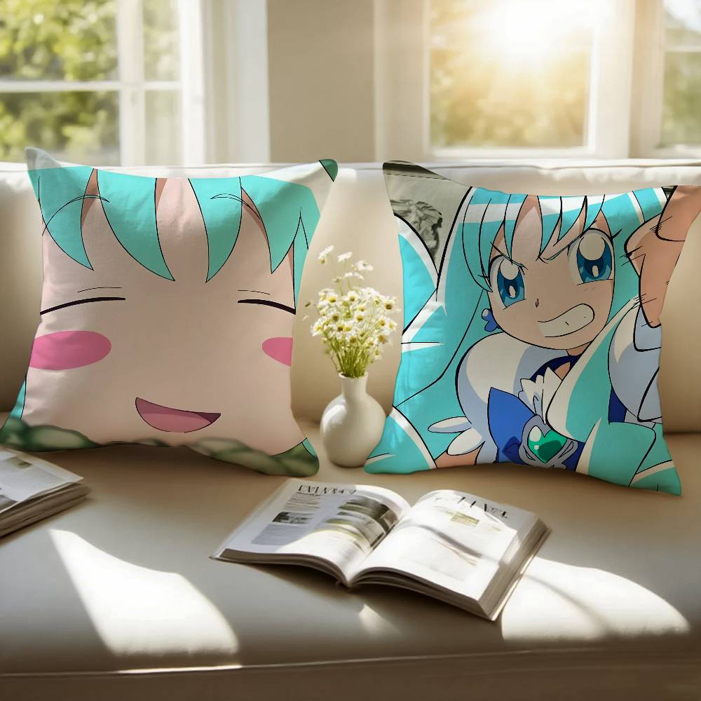 E-Erika Kurumi Pillow Case Sofa and Living Room Decorative Cushion Covers Dust-proof and Mite-proof Invisible Zipper
