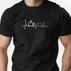 Herren Kaffeeliebhaber Grafik T-Shirt Herzschlag Kaffeetasse Design Senfgelb Sommer T-Shirt Herren Kleidung