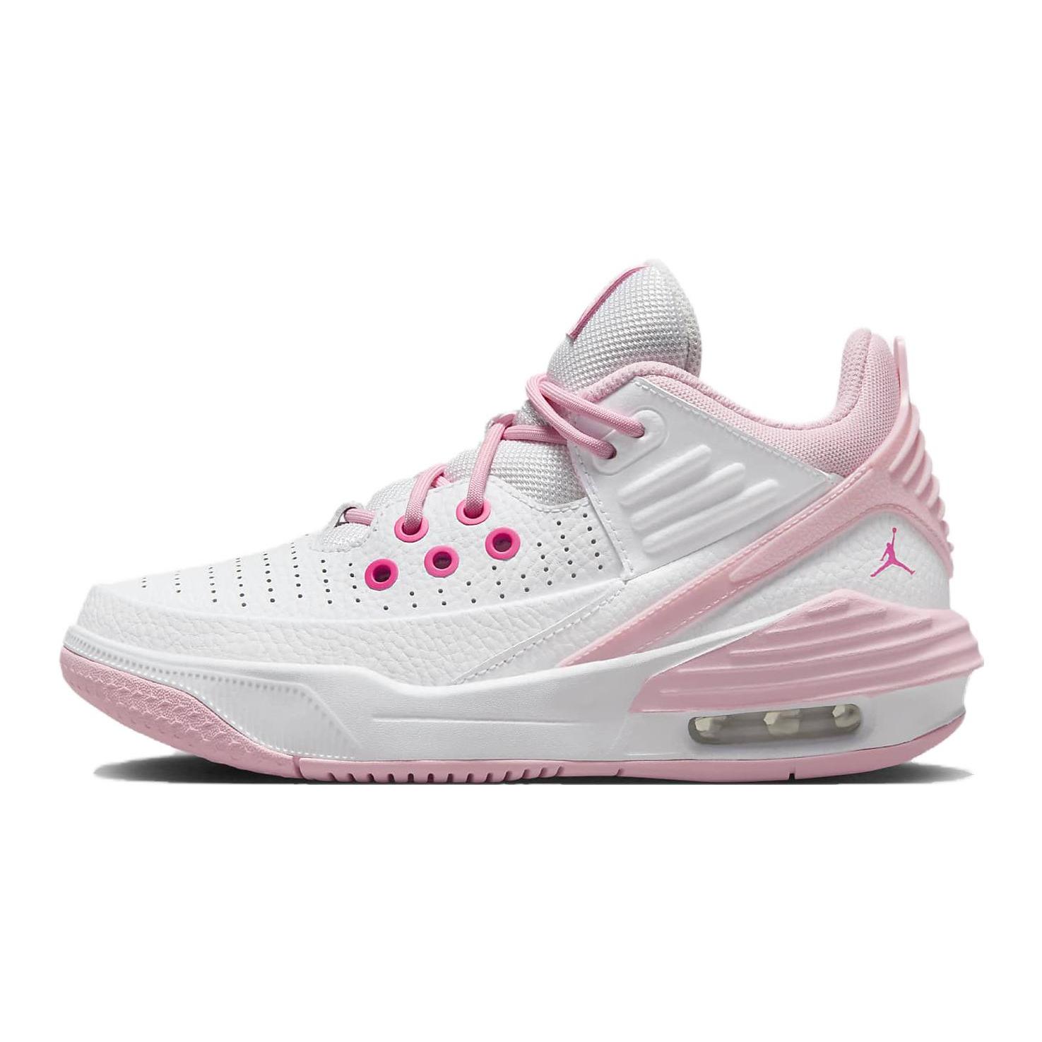 

Jordan Max Aura 5 Нескользящая Амортизация Устойчивая к истиранию Средняя высота Детские Баскетбольные Кроссовки Розовый Белый Подростки FD8789-116 39
