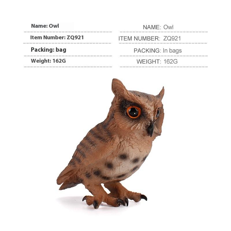 Wildlife Children's Science Education Cognitive Bird Model Simulation Owl Woodpecker Carving Ornament Toy