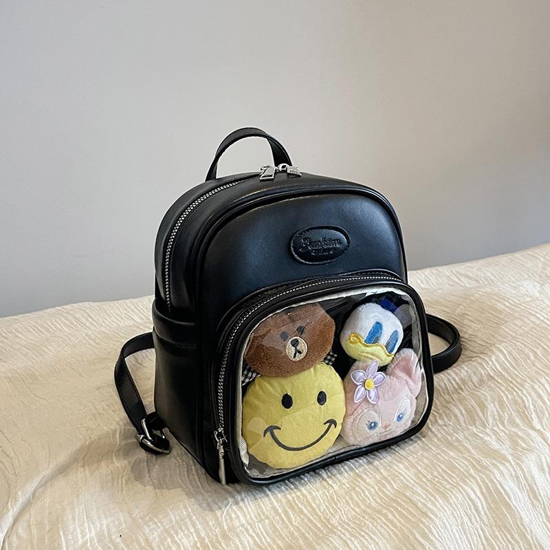 

Нишевый мультяшный рюкзак женский летний новый рюкзак для студенток колледжа модный маленький рюкзак тренд чёрный