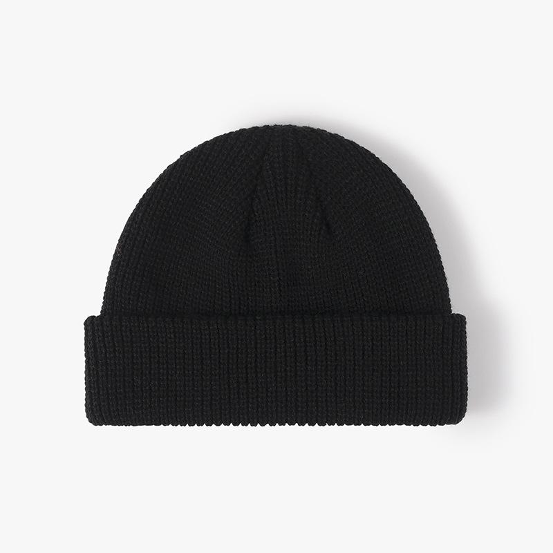 Men Women Winter Thick Warm Hat Plain Beanies for Custom Logo Minimalist Dome Knit Beanie