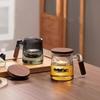 400ml Borosilicate Glass Tea Cup With Infuser Steeper And Lid For Loose Leaf Tea Wood Handle Blooming Tea Diffusers Filter Mug