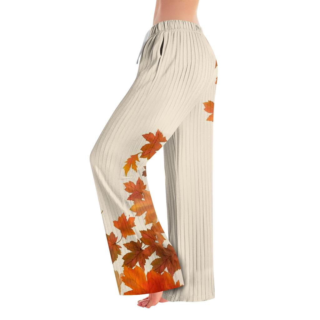 Pajama Pants, Sleepwear, Casual Drawstring Elastic Waist Pants, Comfortable Straight-leg Loose Pants