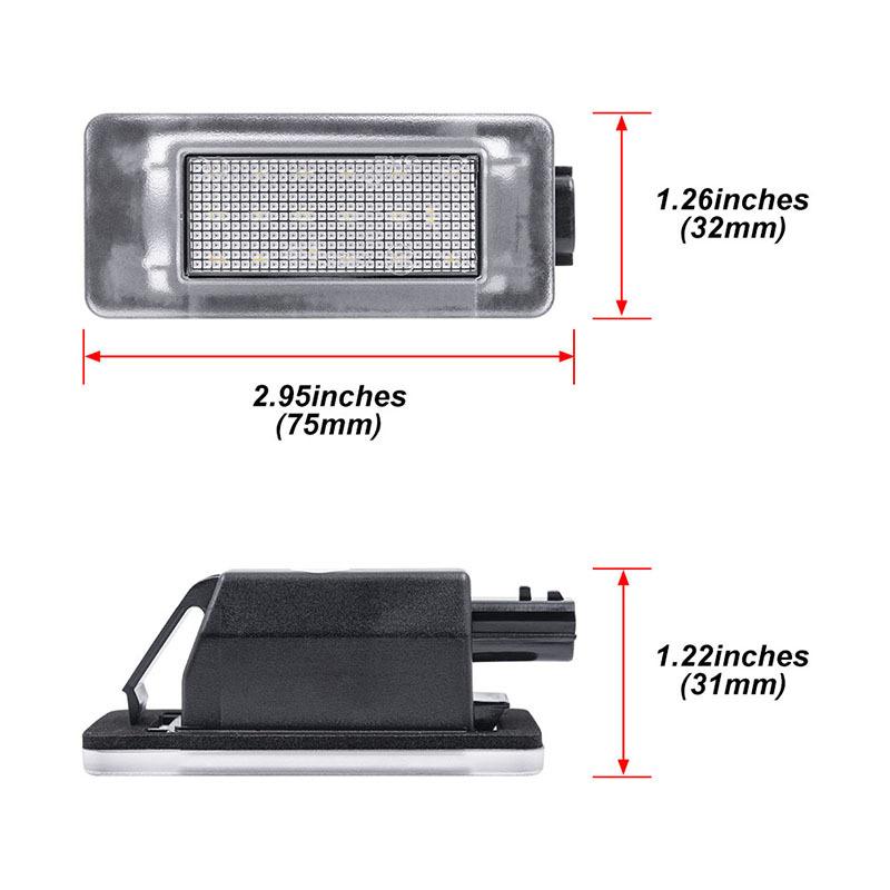 2x Fits For Renault Dacia Duster II HM 2018- Error Free SMD White Led Number License Plate Lights Auto Parking Tag Lamps