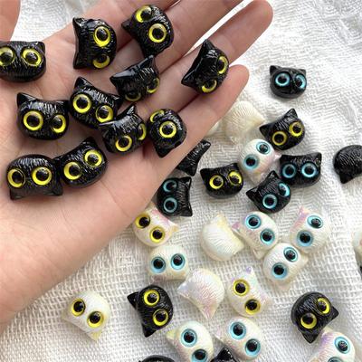 10 Adet Sevimli Karikatür Akrilik Kedi Gevşek Aralayıcı Boncuk Takı Yapımı Boncuklu Kolye Bilezik El Sanatları Kendin Yap Malzemeleri Aksesuarları