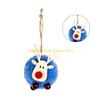 92MF Comfortable Felt Deer Pendant Christmas Decorations Creative Elk Lamb Ball Christmas Tree Hanging Pendant Gift