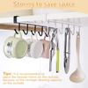 Traceless Hook Iron Cabinet Traceless Hook Six-Piece Storage Hanger Multi-Row Hook Wardrobe Kitchen Punch-free Storage Rack