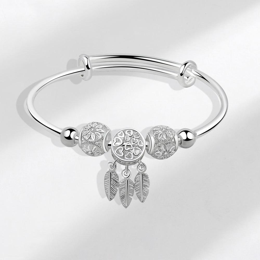 Dreamcatcher Leaf Tassel Bracelet For Women Three Lives Three Worlds Theme Fashion Jewelry Elegant Wrist Accessory