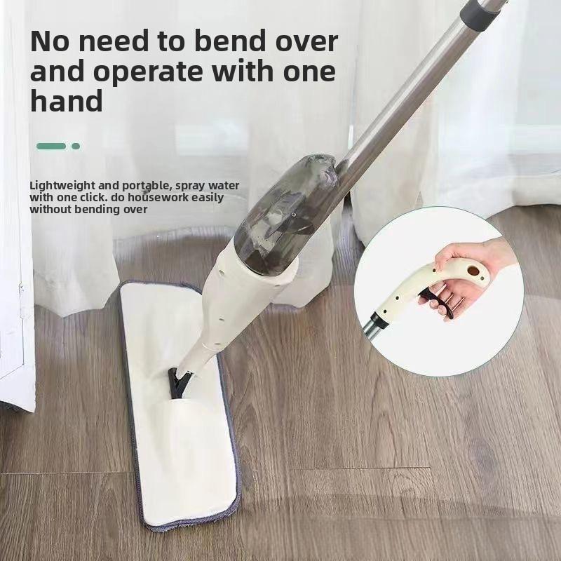 Waterproof Spray Mop With Telescopic Handle And Microfiber Pads For Hard Floor Maintenance