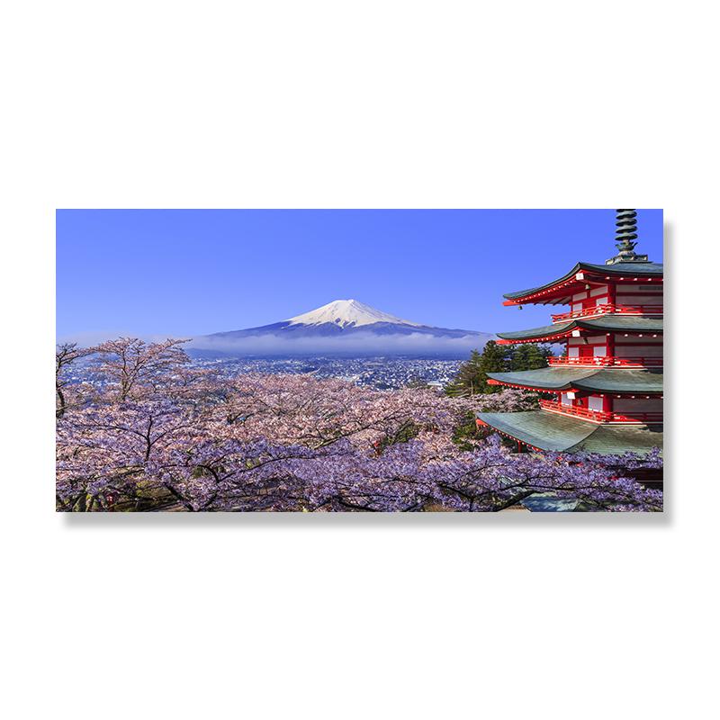 Obraz na plátně Mount Fuji Nástěnné umění Cherry Blossoms in Japan Plakáty a obrazy Krajina Květinové obrazy pro výzdobu obývacího pokoje