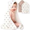 Double-Layer Hooded Baby Bath Towel Cotton Gauze Wrap Newborns Absorbent Thick Swaddle Blanket