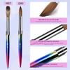 4Pcs/Set Kolinsky Sable Nail Art Brush Set Acrylic Brushe Durable Powder Brushes