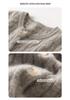Women's Ultra Thick Retro Cable Knit Cashmere Cardigan Sweater - Autumn/Winter Collection.