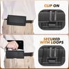 BFB21 Horizontal Litchi Texture Vegan Leather Phone Waist Bag Belt Pouch Holster Case