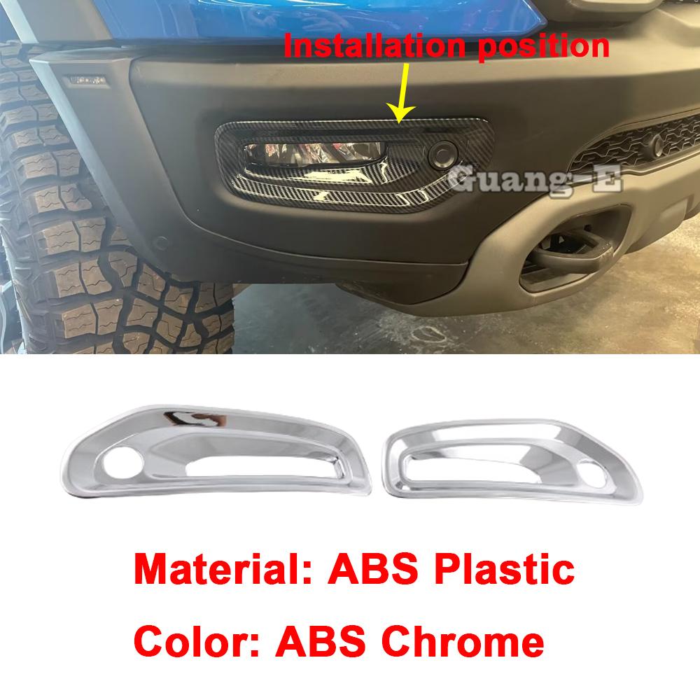 For Dodge Ram 1500 TRX   2024 ABS Chrome Side Rearview Mirror Cover Handle Bowl Fog Light Frame Fuel Tank Cap Trim