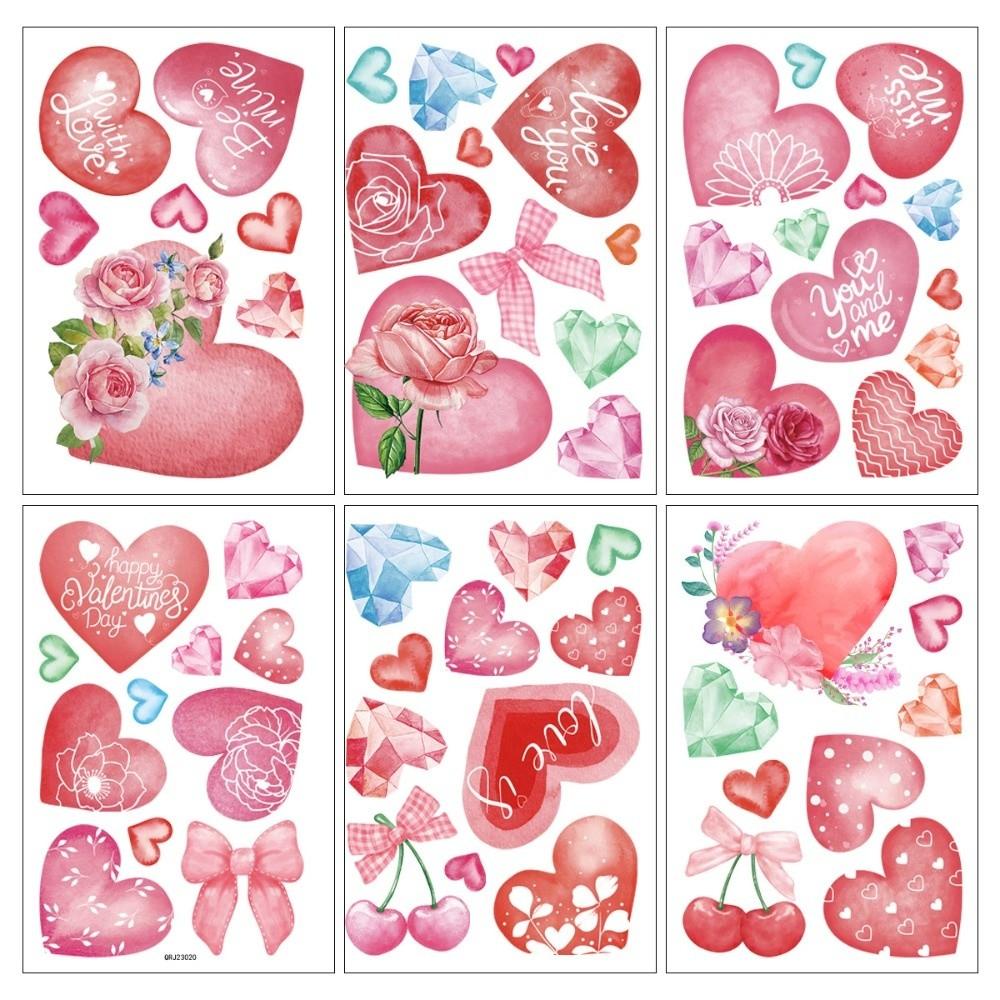 Bow Flower Rose Glass Electrostatic Film PVC Flower Electrostatic Decal Store