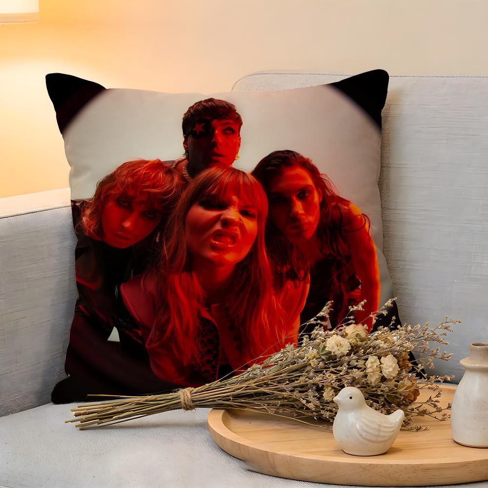Cushion Cover Linen SkinFriendly Soft Decorative Case For Sofa Home Decor Hot Rock Band MManeskinS Pillow cover
