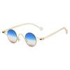  Retro Round Metal Punk Rivets Men Sunglasses Shades UV400 Fashion Leopard Blue Gradient Women Sun Glasses