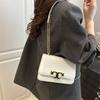 Women's Bag New Fashionable Small Square Bag Solid Color High-end Texture Temperament Chain Shoulder Messenger Bag