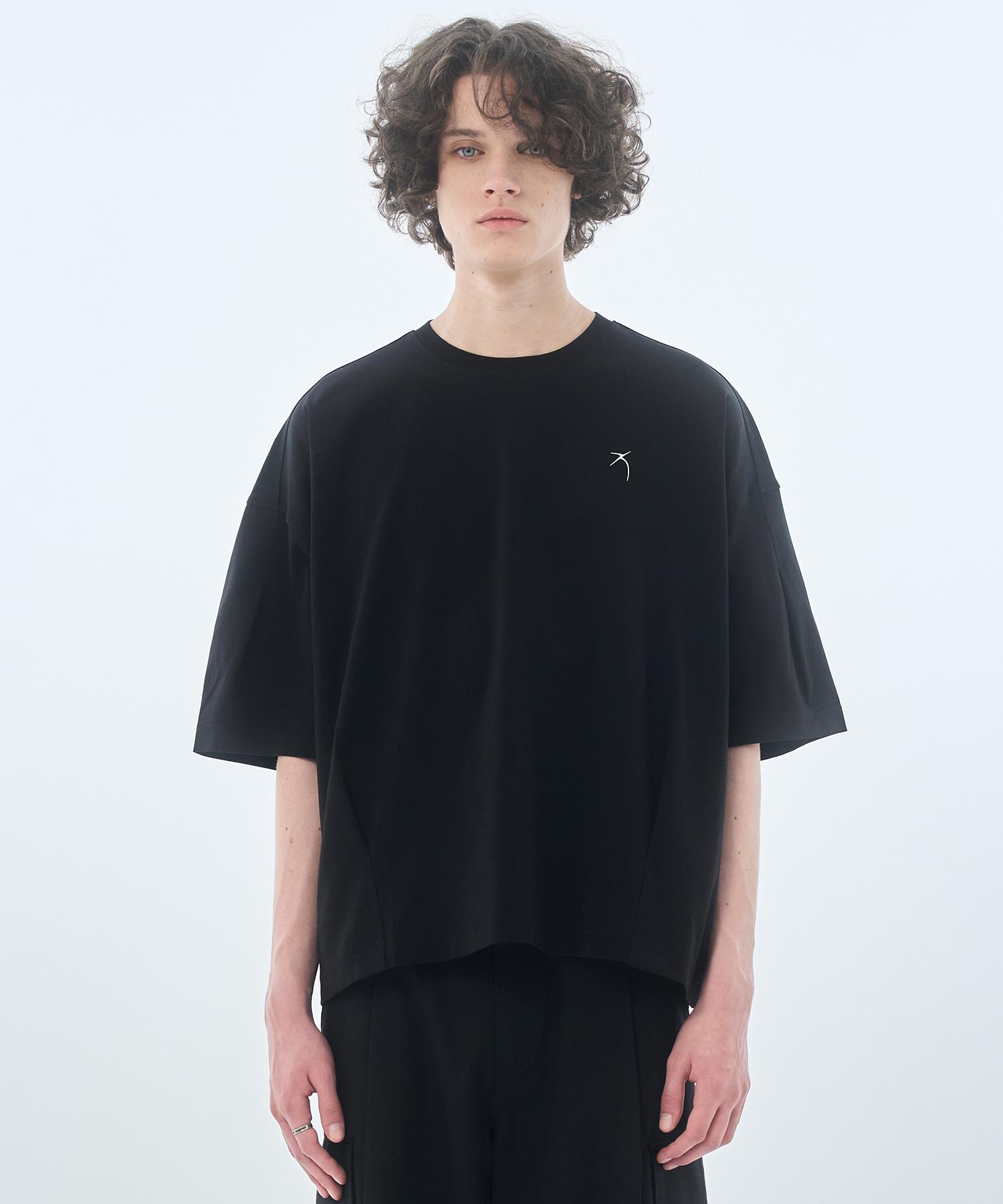Zensai Oversized Pleated T-Shirt Black M