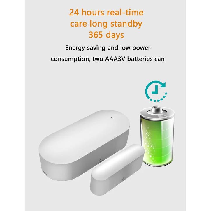 Smart Life App Smart Door Open/closed Detectors Wifi Window Sensor Independent Magnetic Smart Door Sensor Alexa Tuya App Control