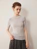 Women's 100% Merino Wool Slim Fit Sweater, 60 Count, Half-High Neck, Elegant Style, Thin Base Layer, Short Knitwear