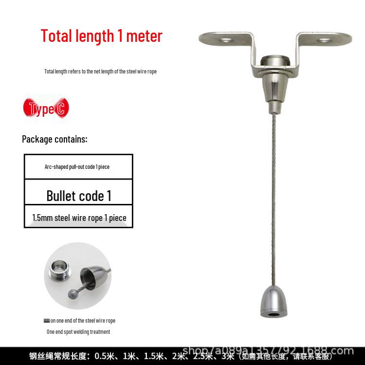 Acrylic Board and Picture Hanging Steel Wire Rope with Tag Fastening