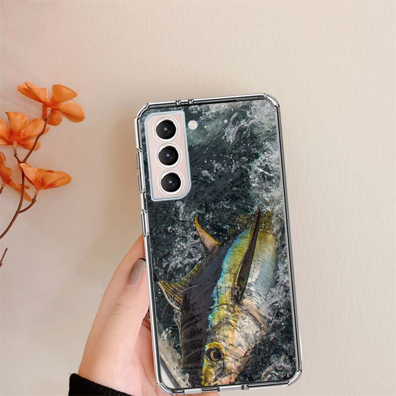 Ocean Sports Fishing for Tuna Phone Case For Samsung S24 S25Edge Galaxy S22 S25 Ultra S21 S23 FE S20 S10 Plus S10E Cover Shell C