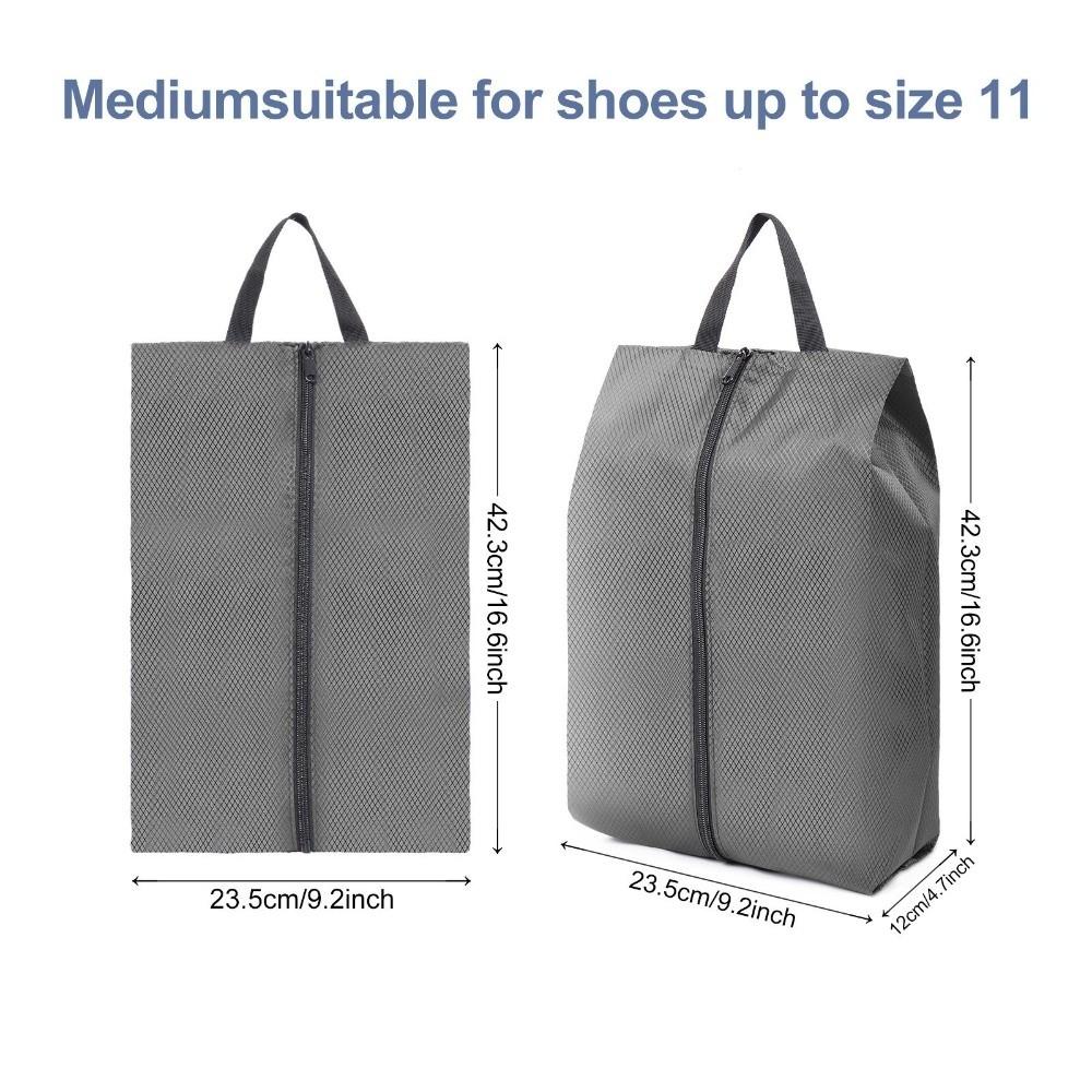 Portable Hand-Held Shoe Carrier Bag Oxford Cloth Lightweight Shoe Storage Bag Waterproof with Zipper Golf Shoe Bag