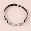 Women European Trend Choker Exaggerated Leather Chain Splice Necklace Harajuku Punk Bracelet For Women