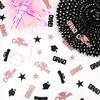 Glitter Graduation Confetti 2026 Rose Gold Graduation Decorations Grad Cap Star Congrats Grad Table Scatter for Grad Party Decorations 2026