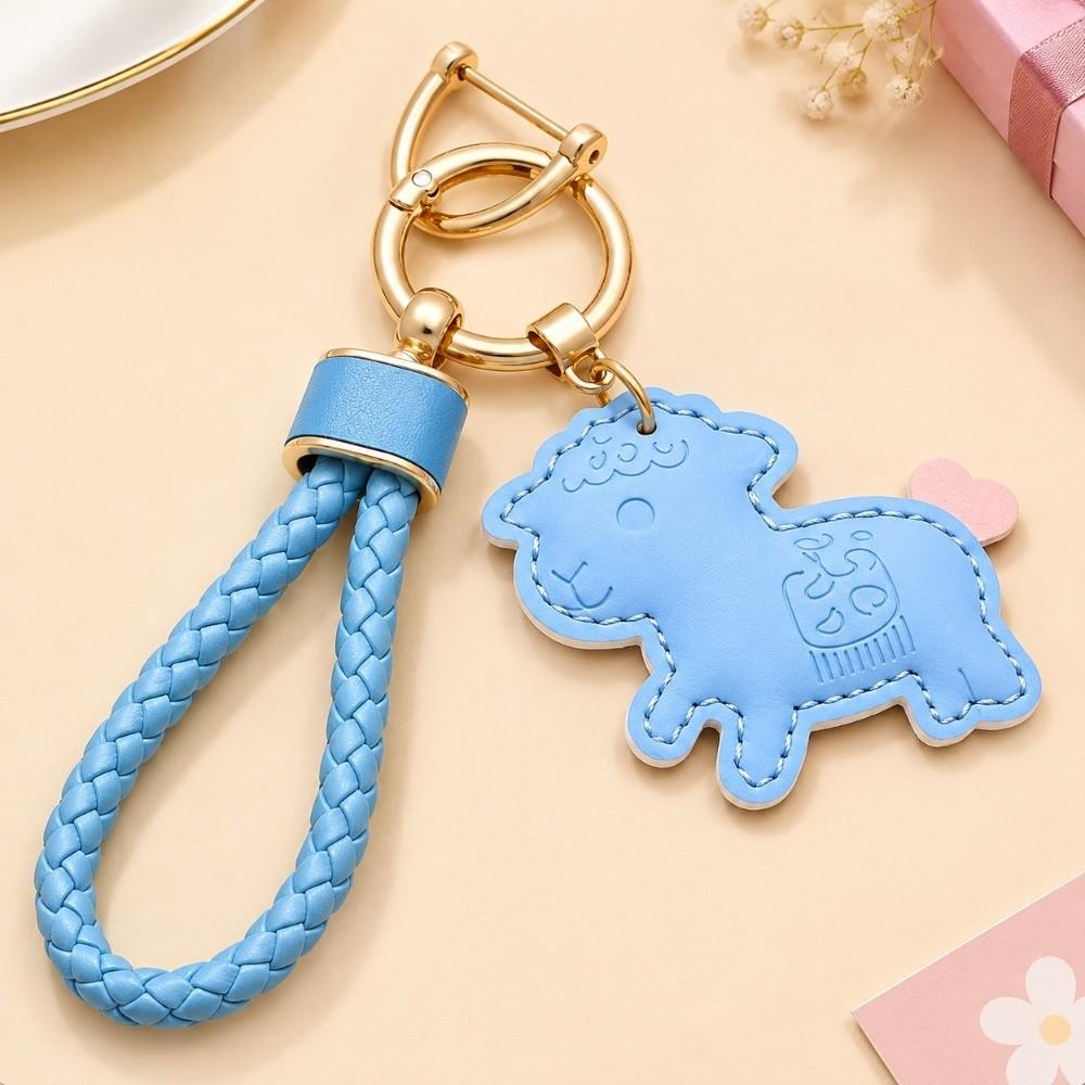 Cartoon Goat Pendant Wrist Strap Lamb Bag Charm Kawaii Goat Car Keychain Year of The Horse
