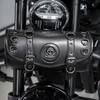 Motorcycle Saddlebag Front Handlebar Bag PU Leather Sissybar Storage Pouches Suitable for Tools&Essential, Daily Commute